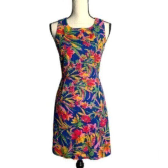 NWOT J. Crew Tropical Floral Sleeveless Sheath Cocktail Dress - Picture 2 of 12